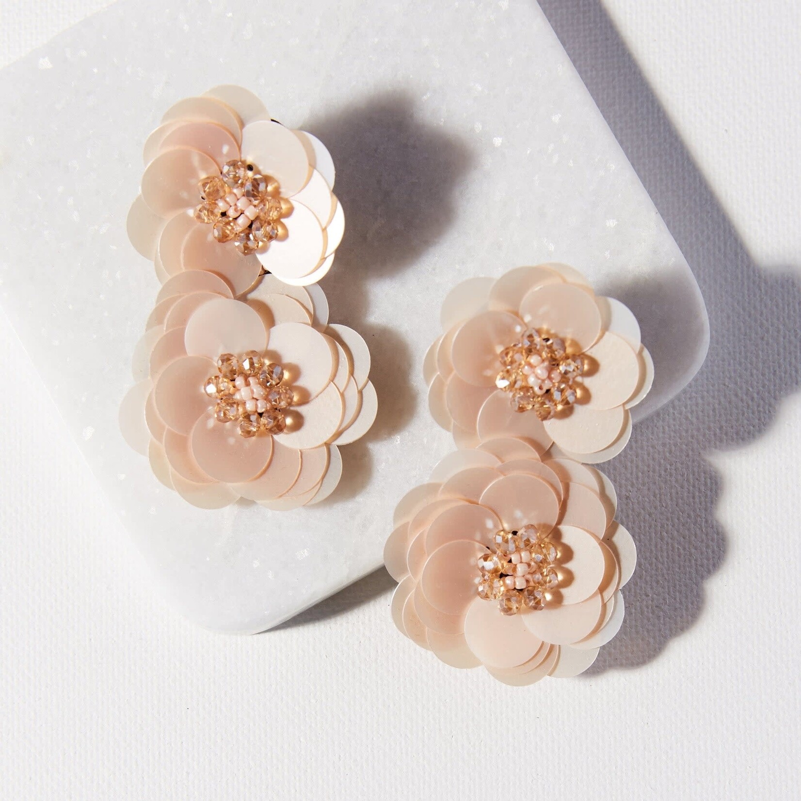 Ink + Alloy Double Flower Earring
