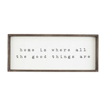 Mudpie Long Black Frame Paper Plaque w quote