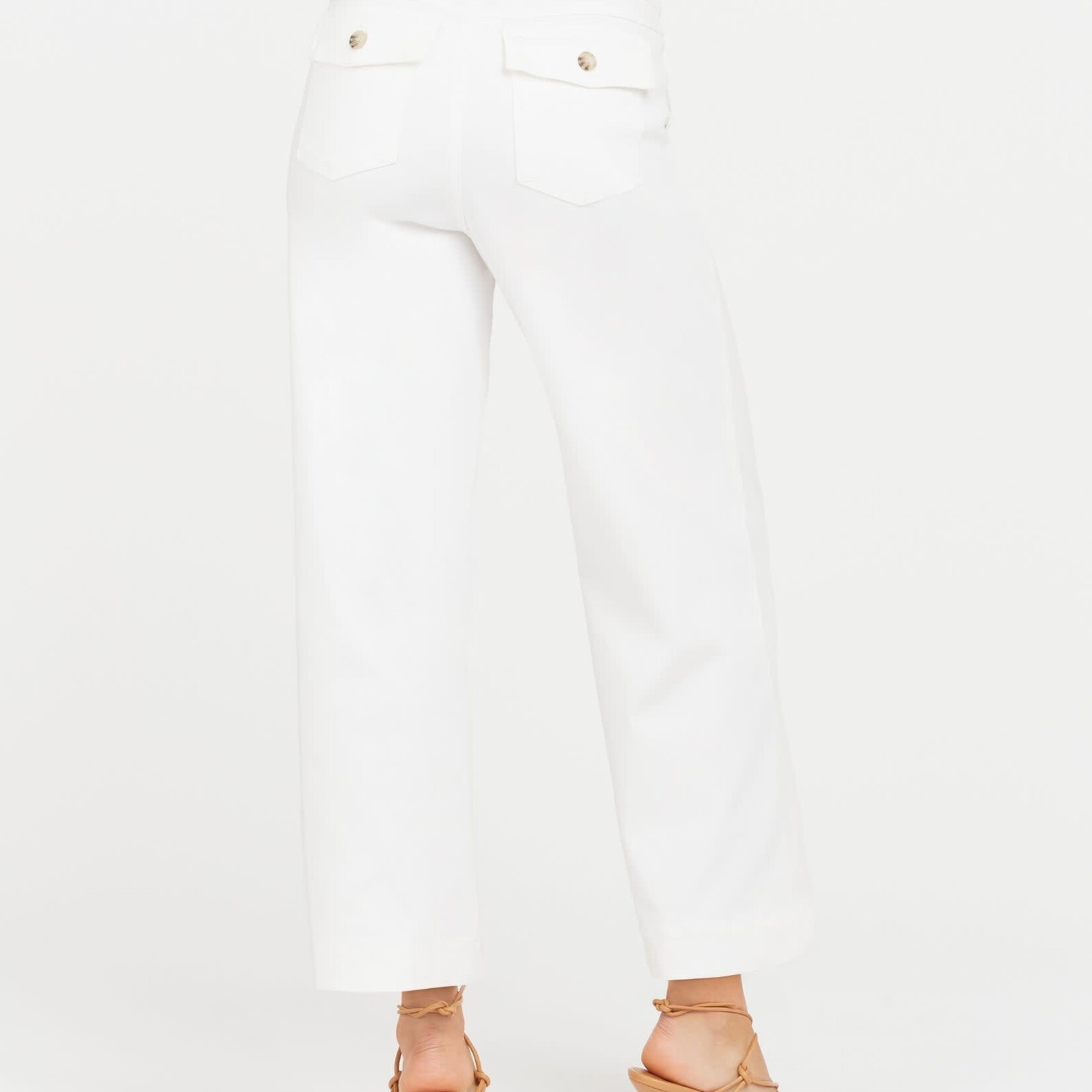 Spanx Stretch Twill Cropped Wide Leg