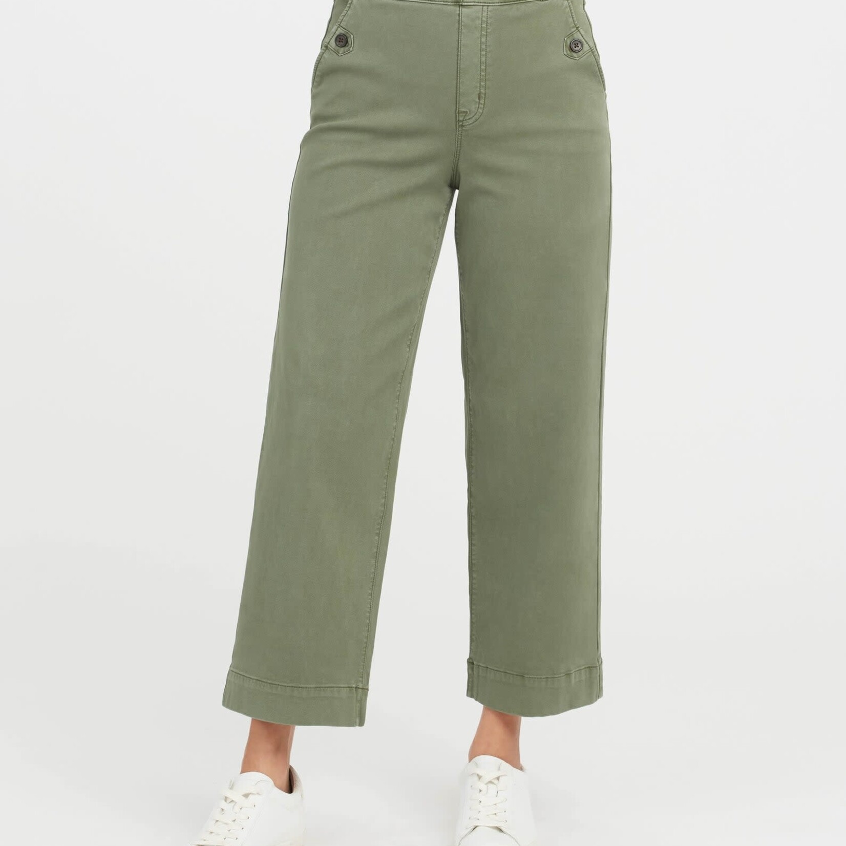 Spanx Stretch Twill Cropped Wide Leg