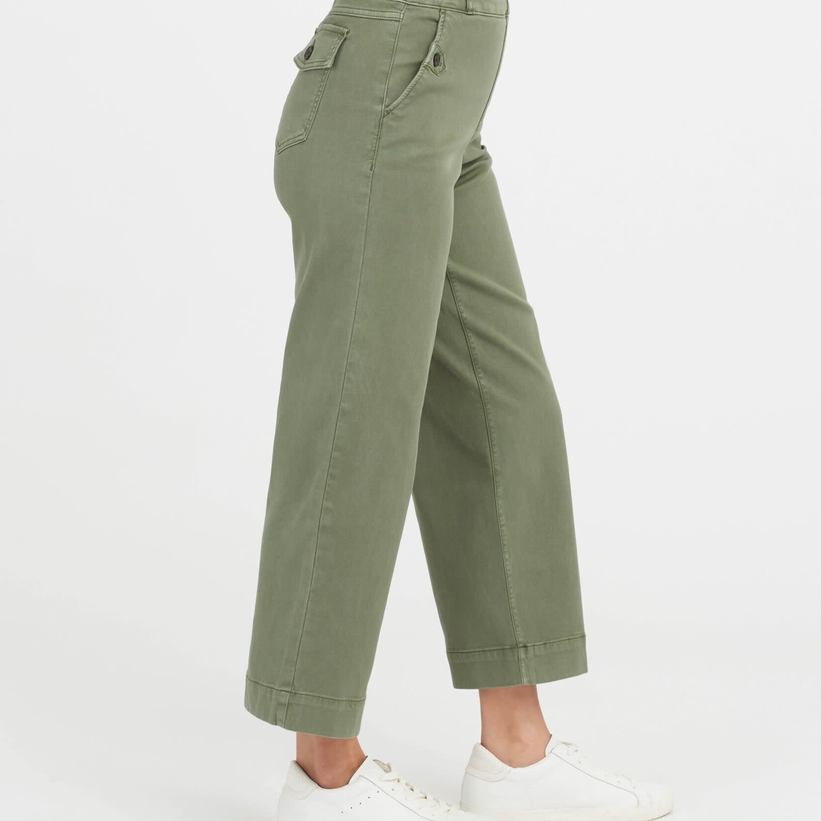 Spanx Stretch Twill Cropped Wide Leg