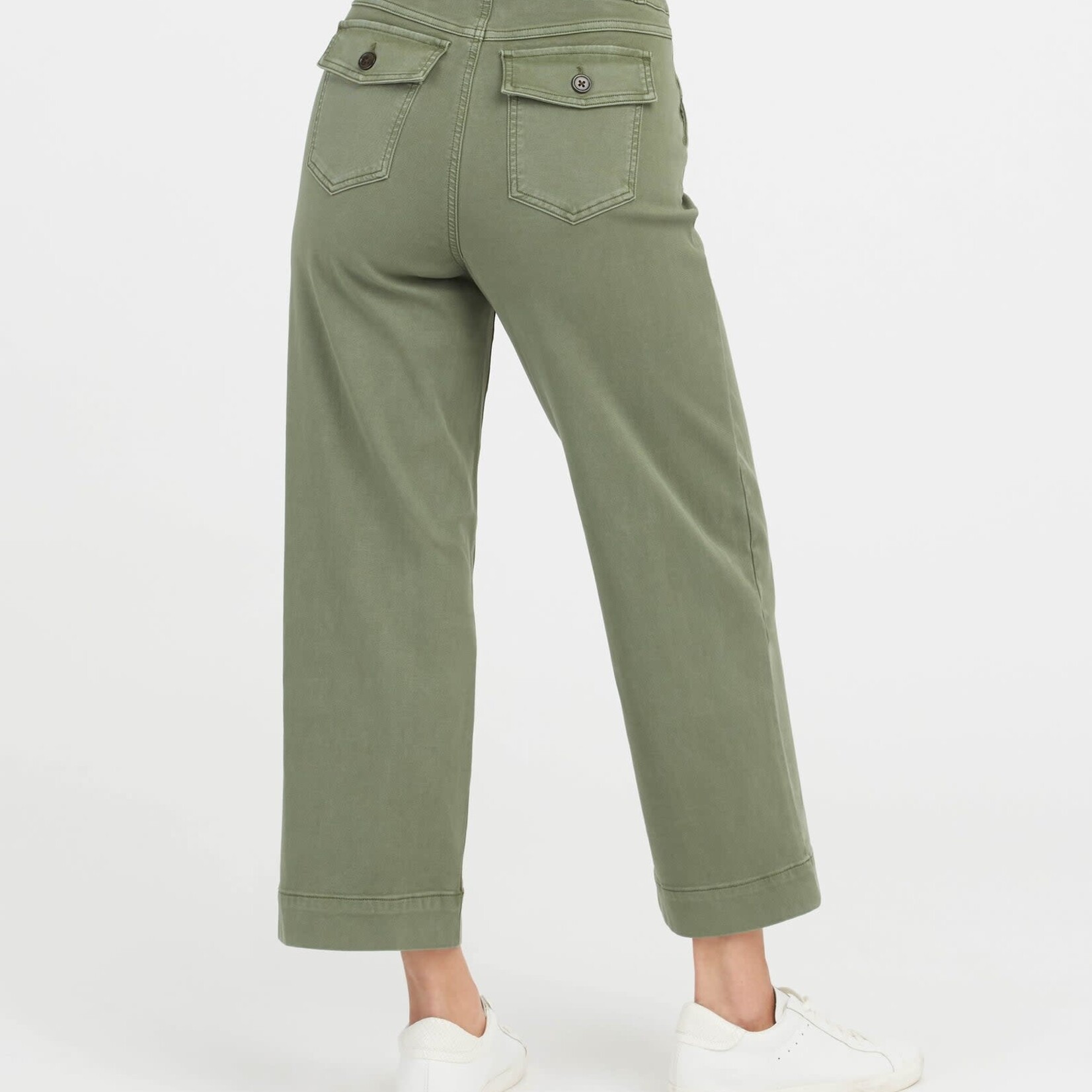 Spanx Stretch Twill Cropped Wide Leg