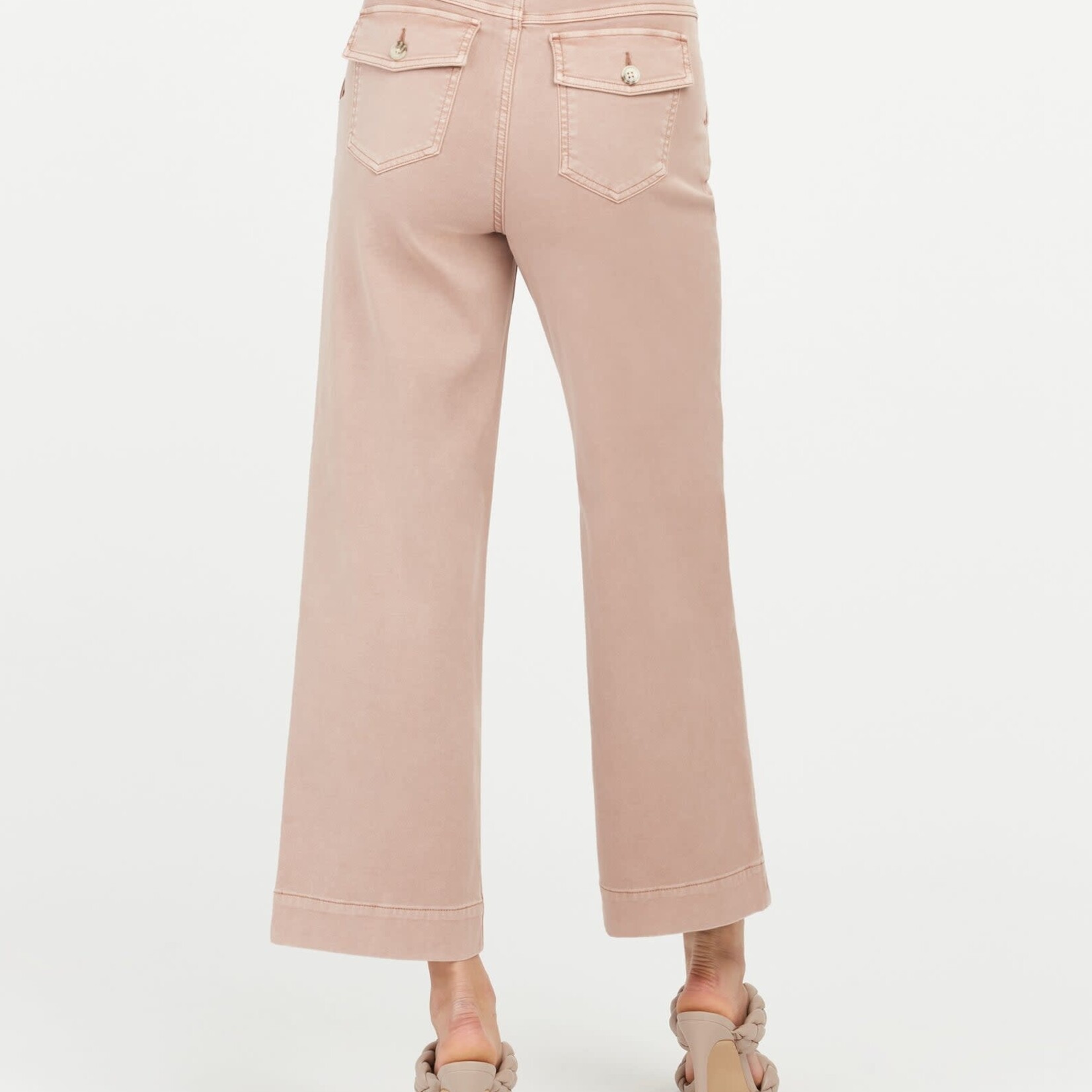Spanx Stretch Twill Cropped Wide Leg
