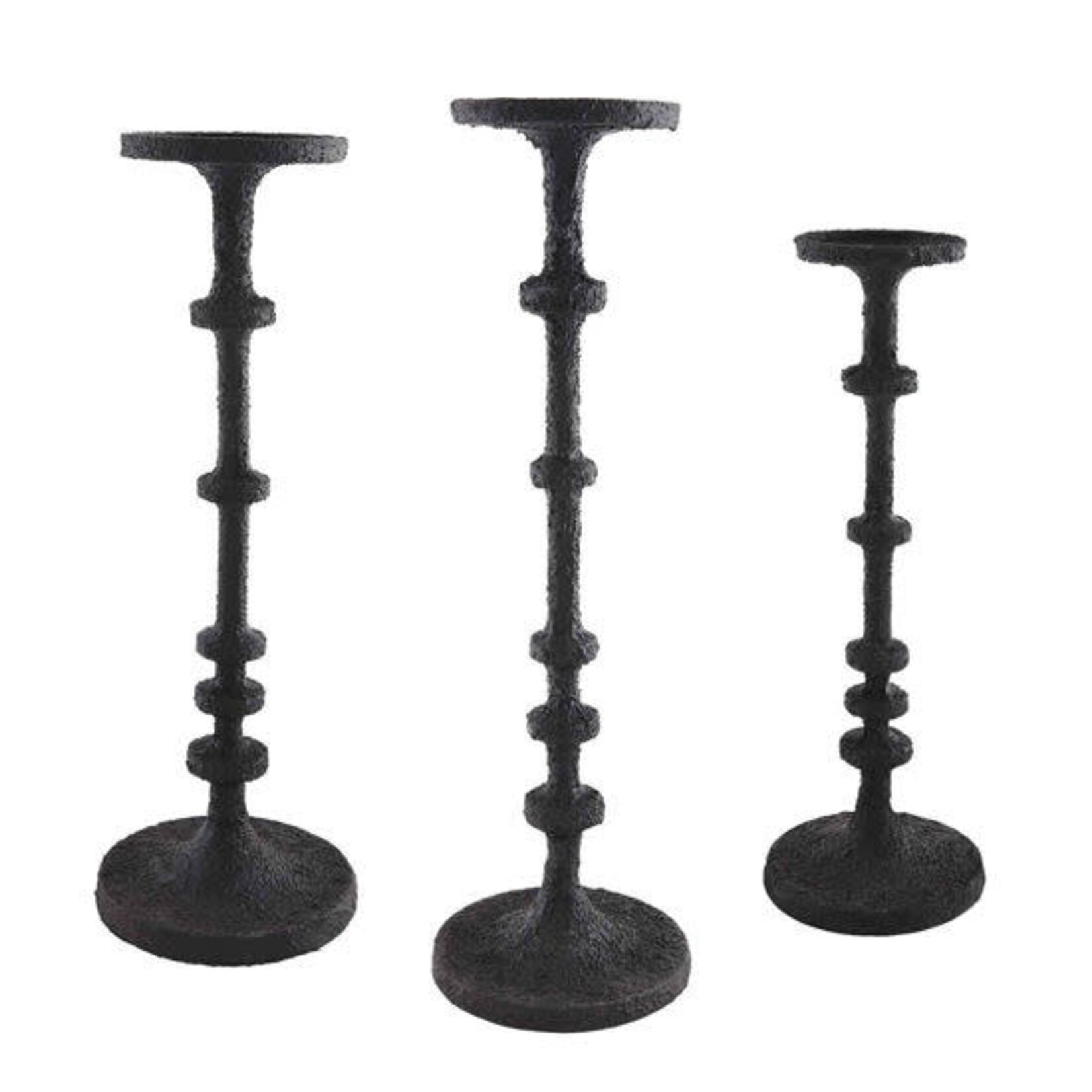 Mudpie Black Candlestick, Medium