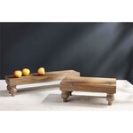Mudpie Footed Wood Stand, long