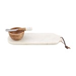 Mudpie Marble Wood Dip & Tray Set
