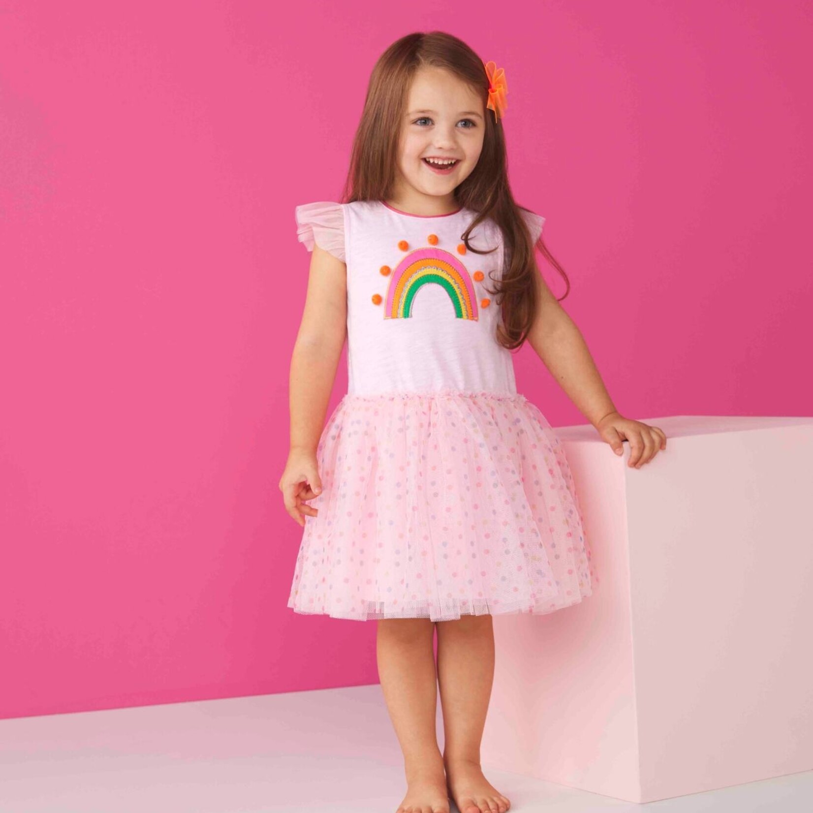 Mudpie Rainbow Mesh Dress