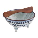 Mudpie Black Reactive Dip Bowl w Knife