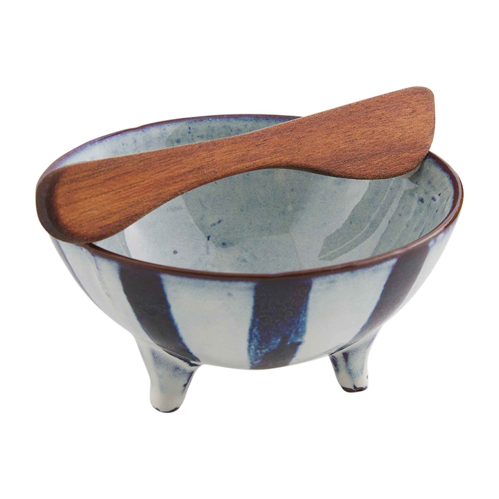 Mudpie Black Reactive Dip Bowl w Knife