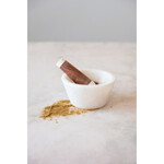 Marble &  Acacia Wood Mortar & Pestle