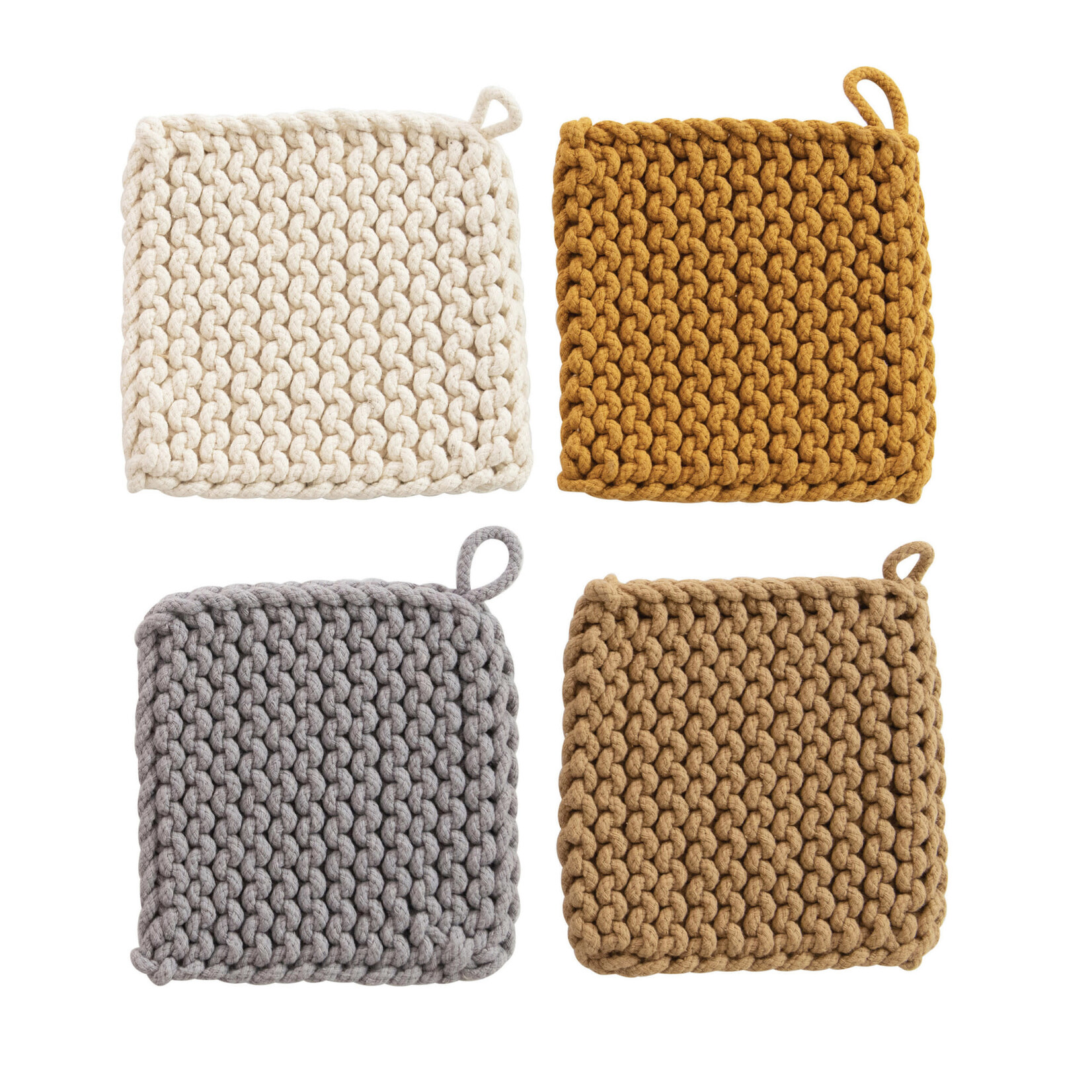 8in Square Cotton Crocheted Pot Holder