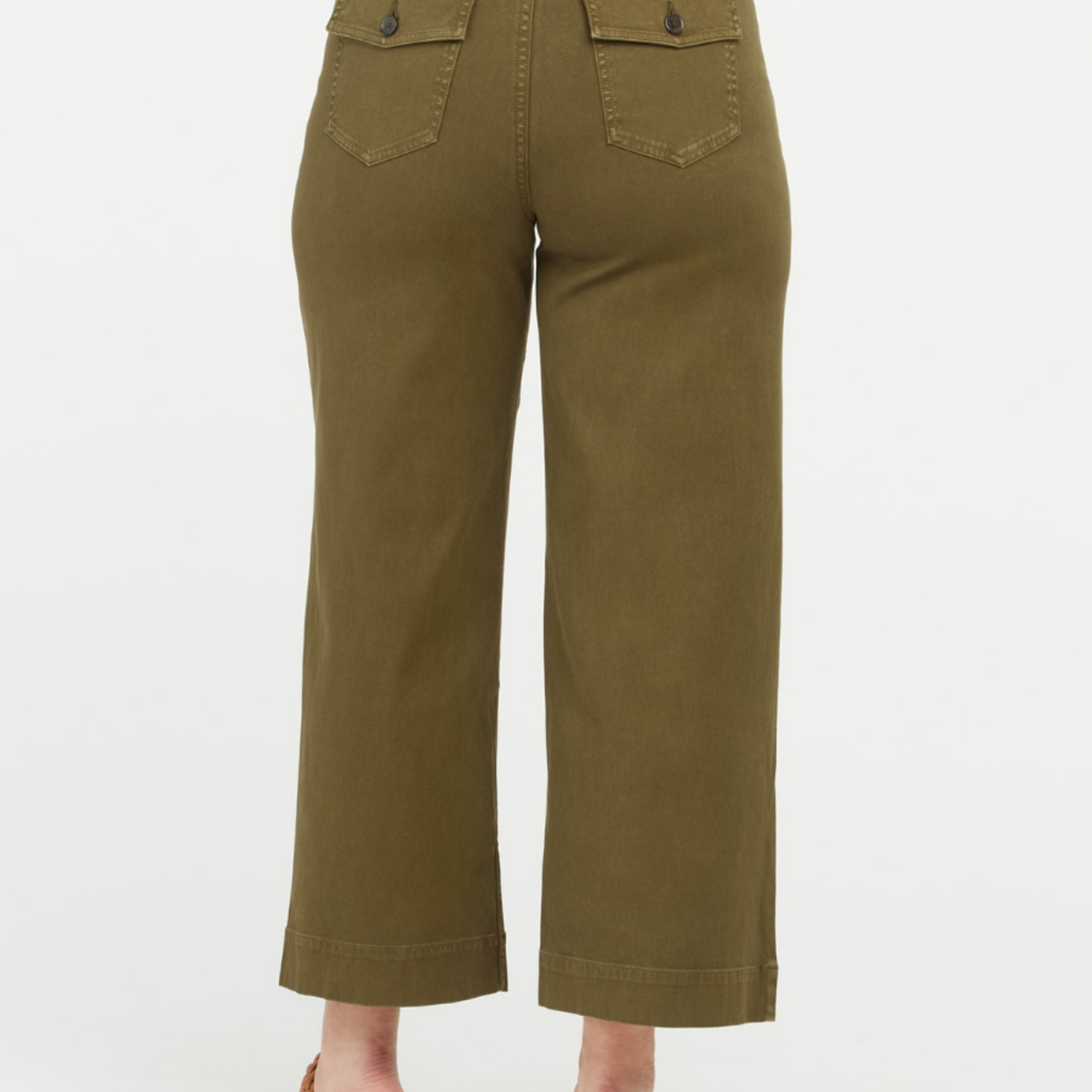 Spanx Stretch Twill Cropped Wide Leg