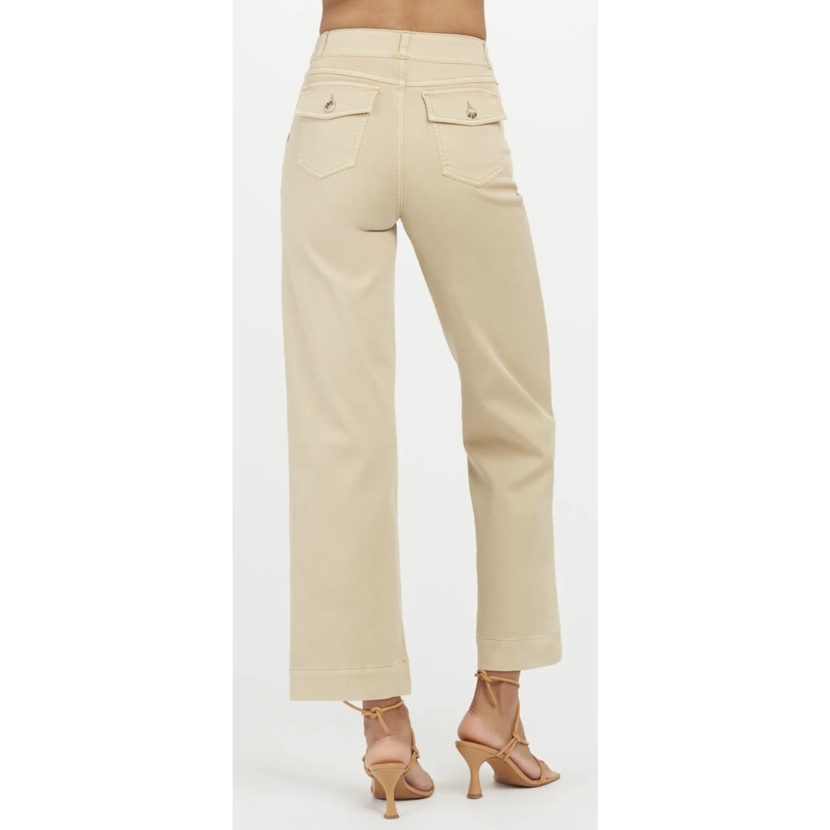 Spanx Stretch Twill Cropped Wide Leg