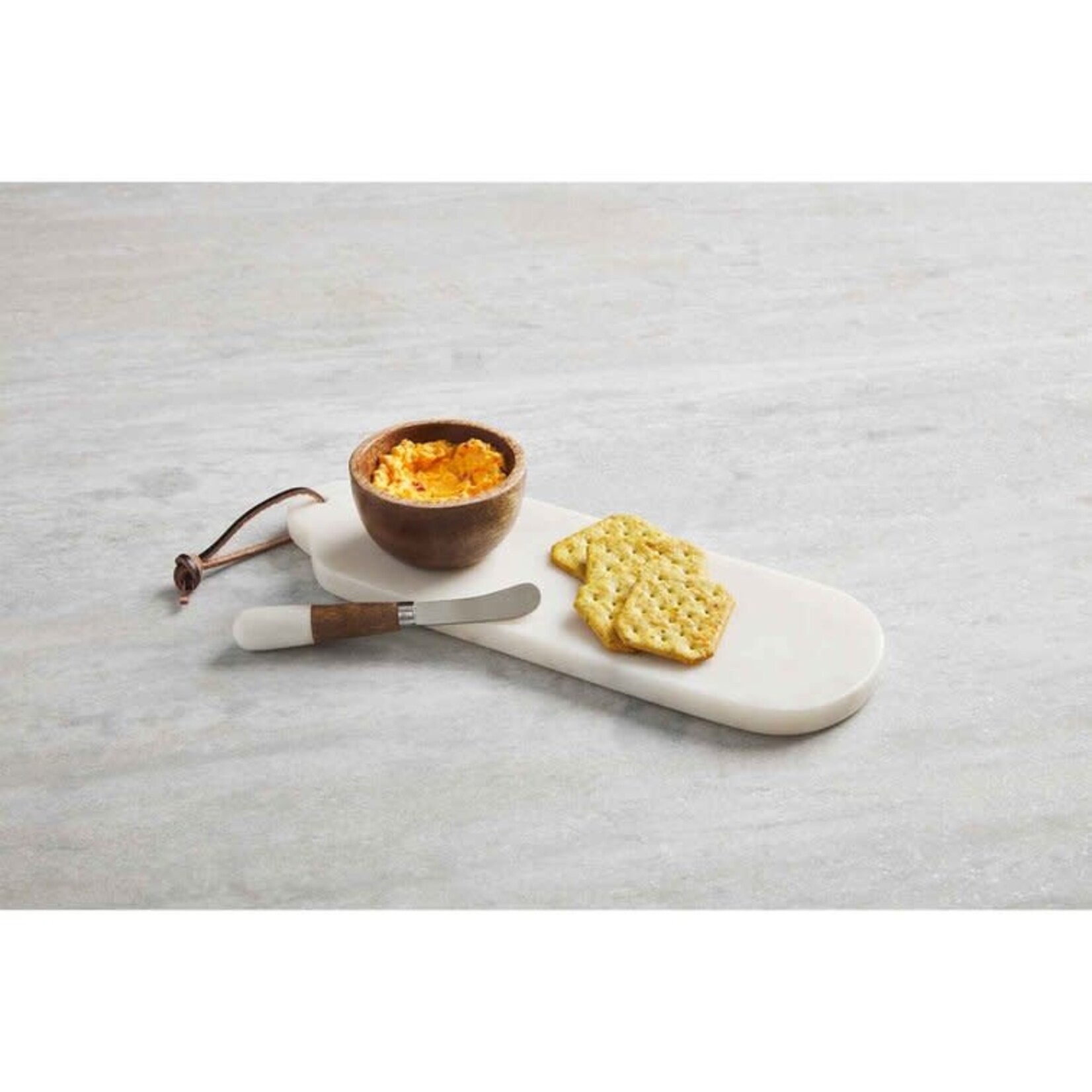 Mudpie Marble Wood Dip & Tray Set