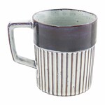 Mudpie Ribbed Reactive Black Mug