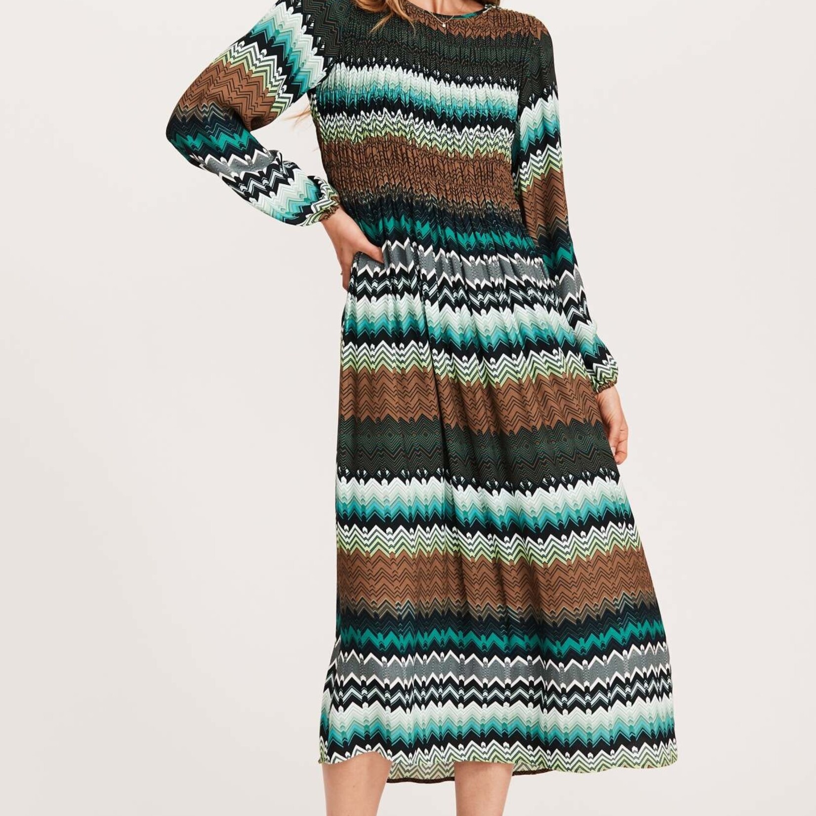 Taylor Chevron Midi Dress