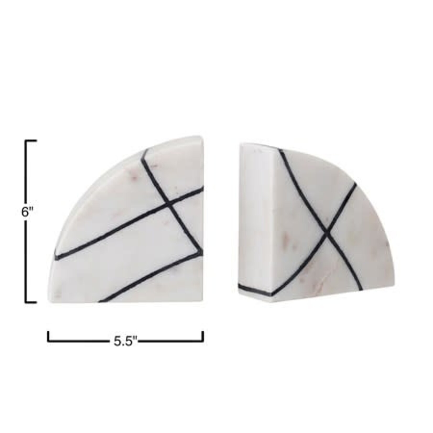 Marble Book Ends Set