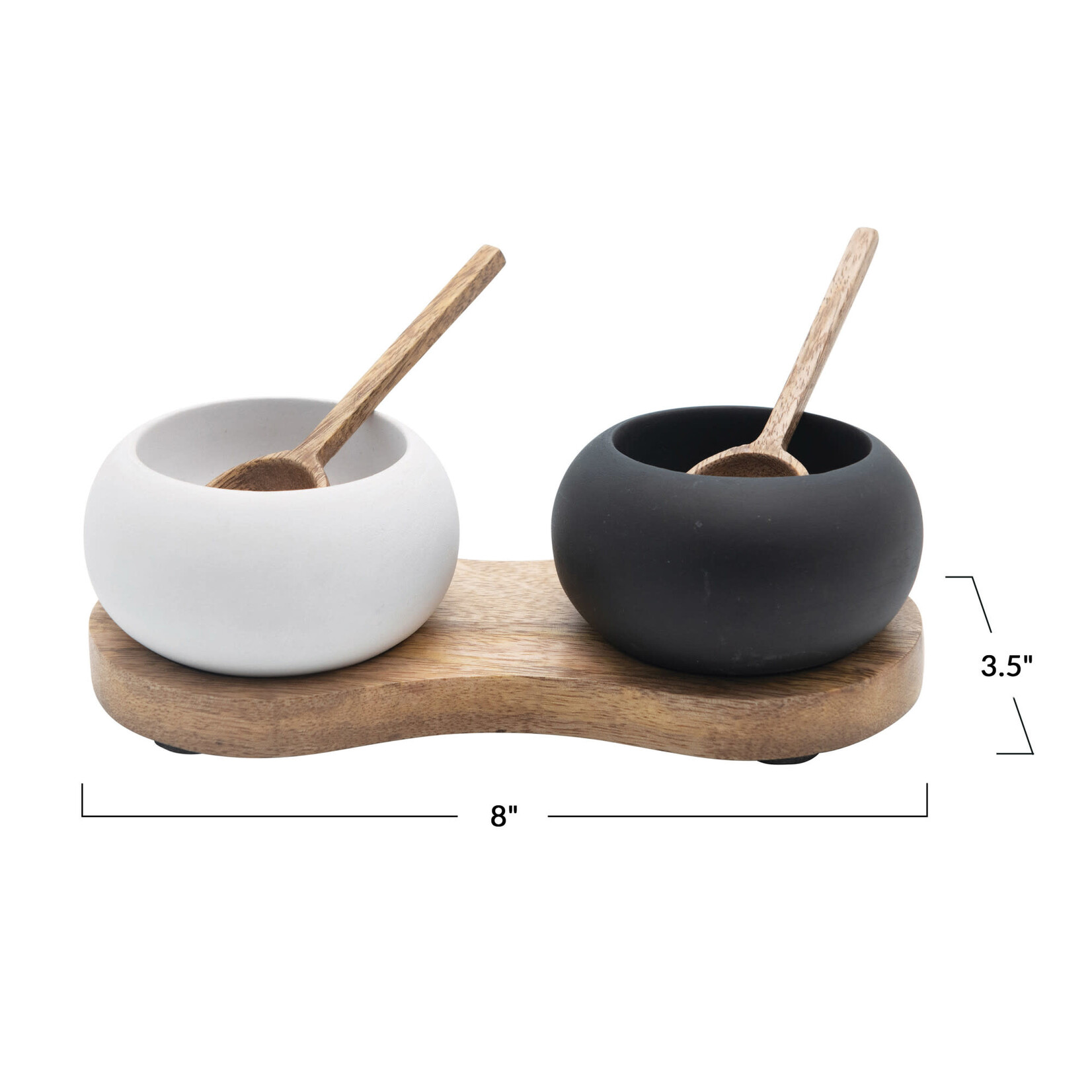 Wood Tray/Bowl/Spoon Set