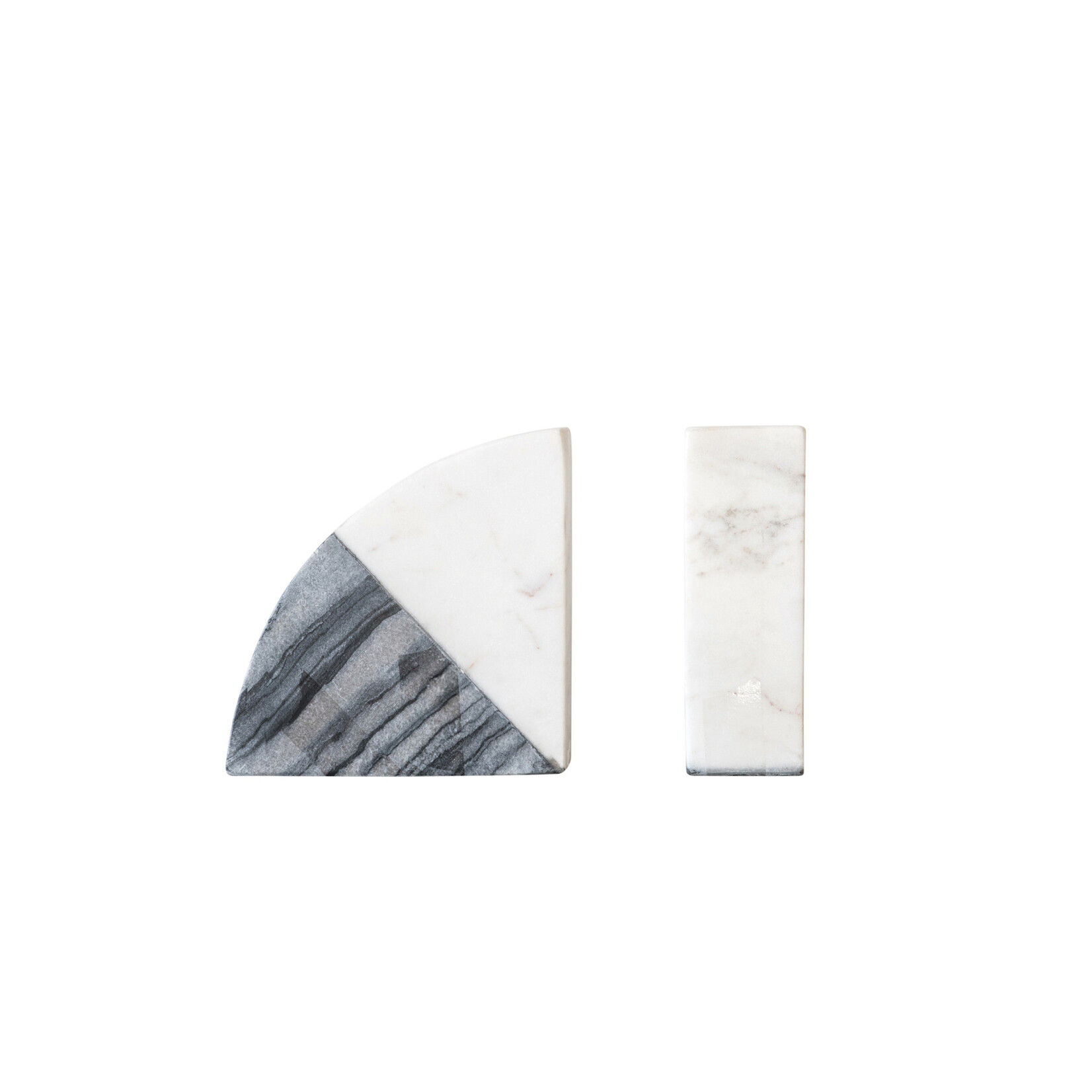 Colorblock Marble Bookends, Set of 2