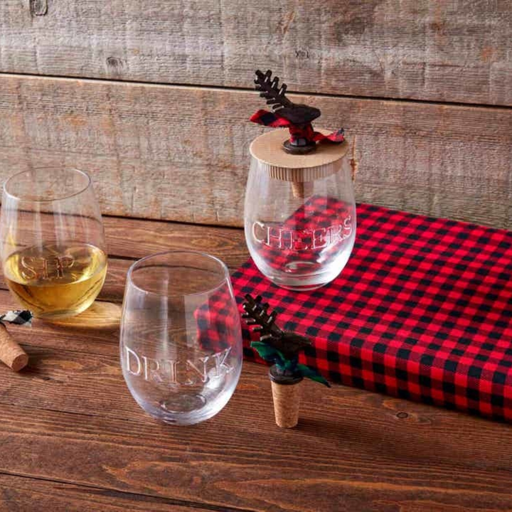 Mudpie SIP Wine Glass Topper Set