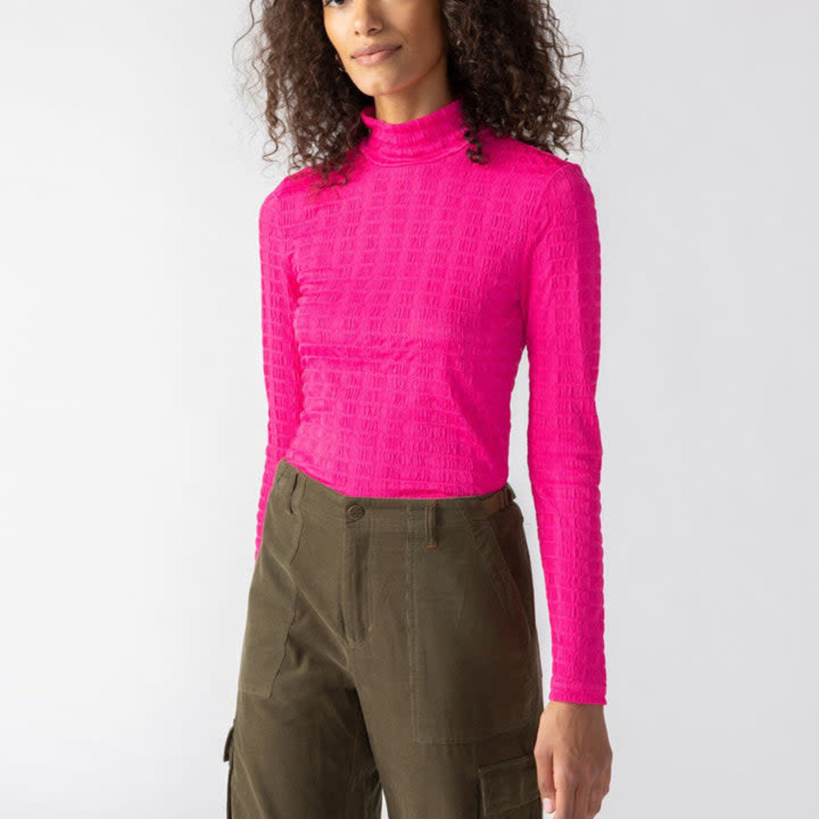 Sanctuary Clothing Textured Mock Top