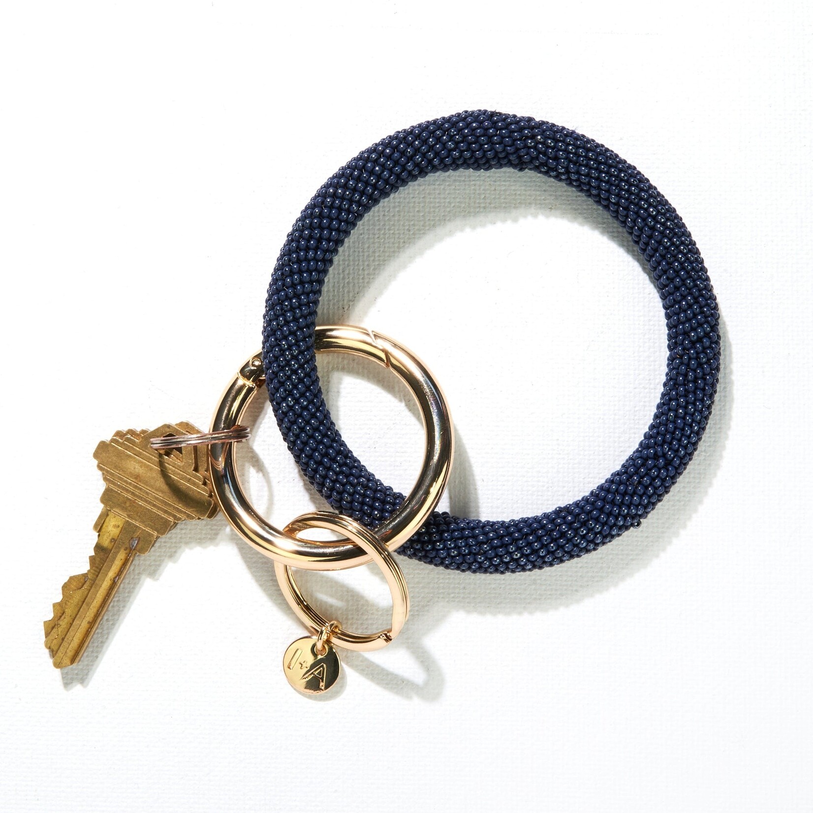 Ink + Alloy Seed Bead Key Ring,