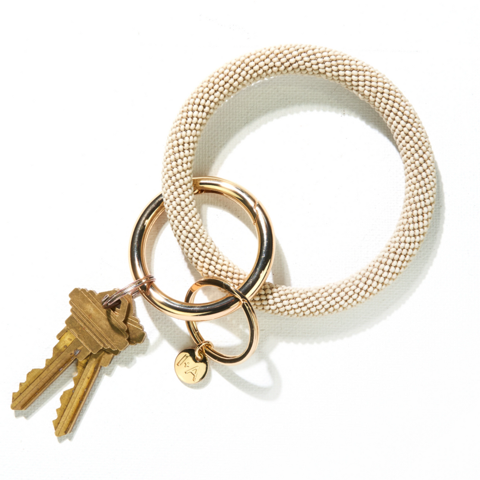 Ink + Alloy Seed Bead Key Ring,
