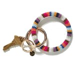 Ink + Alloy Bead Key Ring Multi,