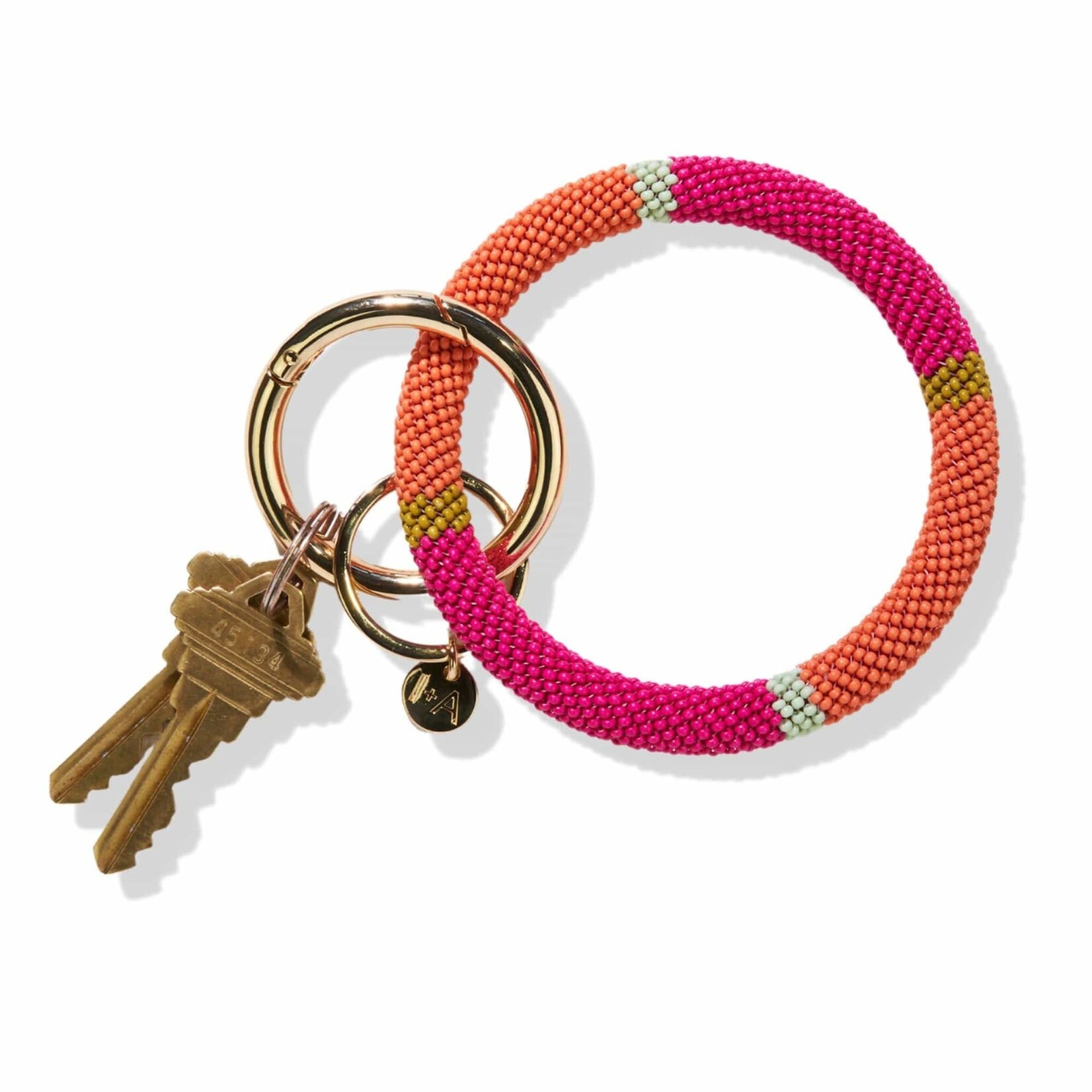 Ink + Alloy Bead Key Ring Multi,