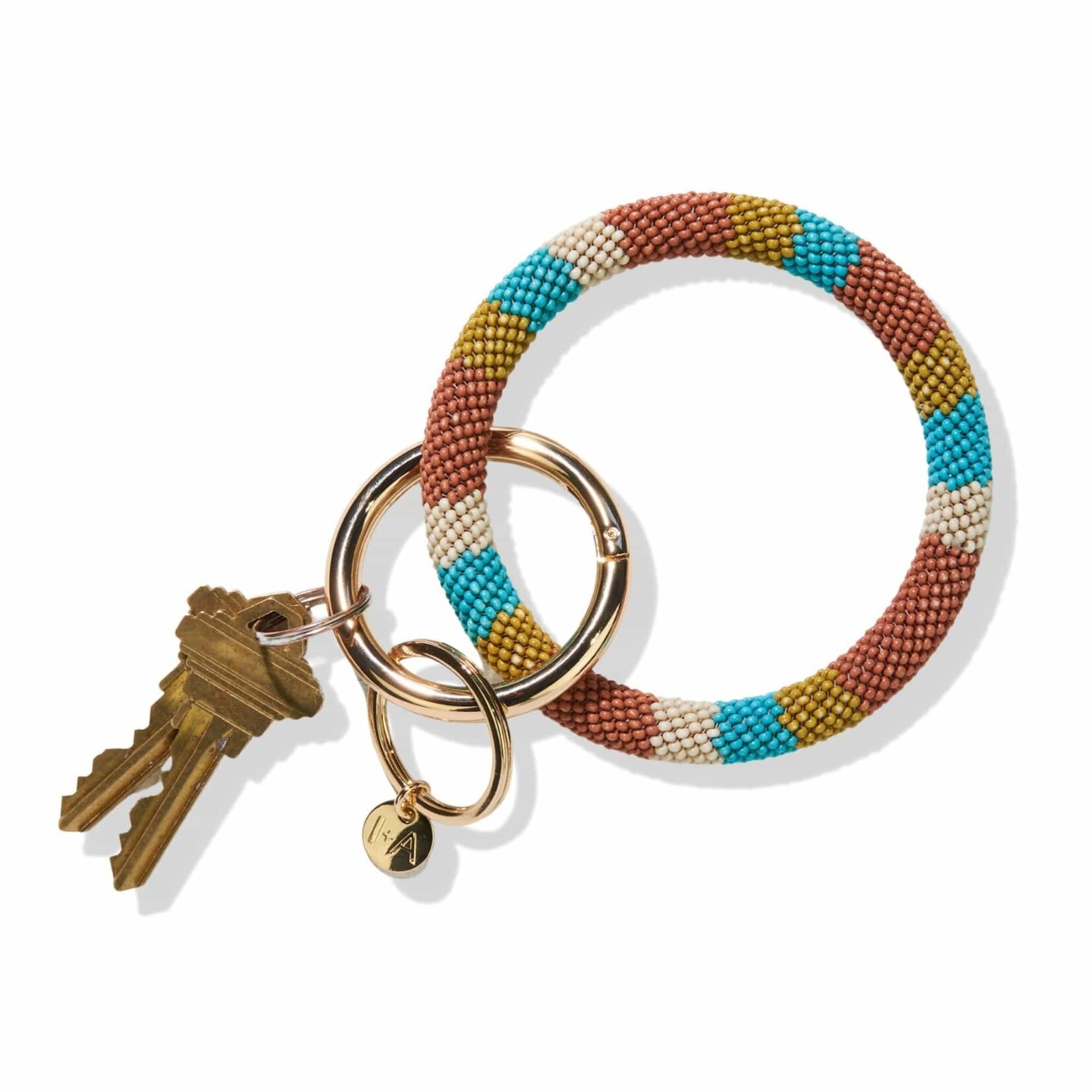 Ink + Alloy Bead Key Ring Multi,