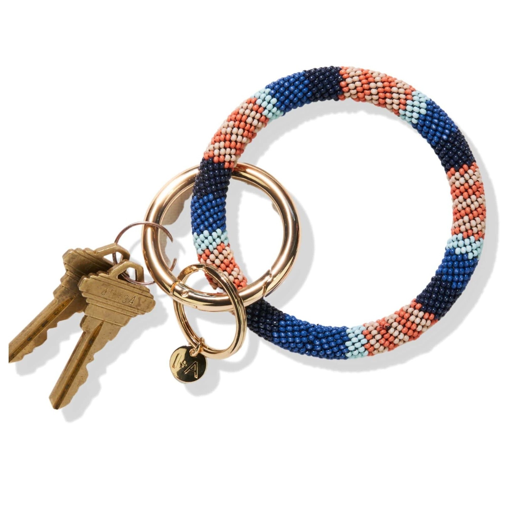 Ink + Alloy Bead Key Ring Multi,