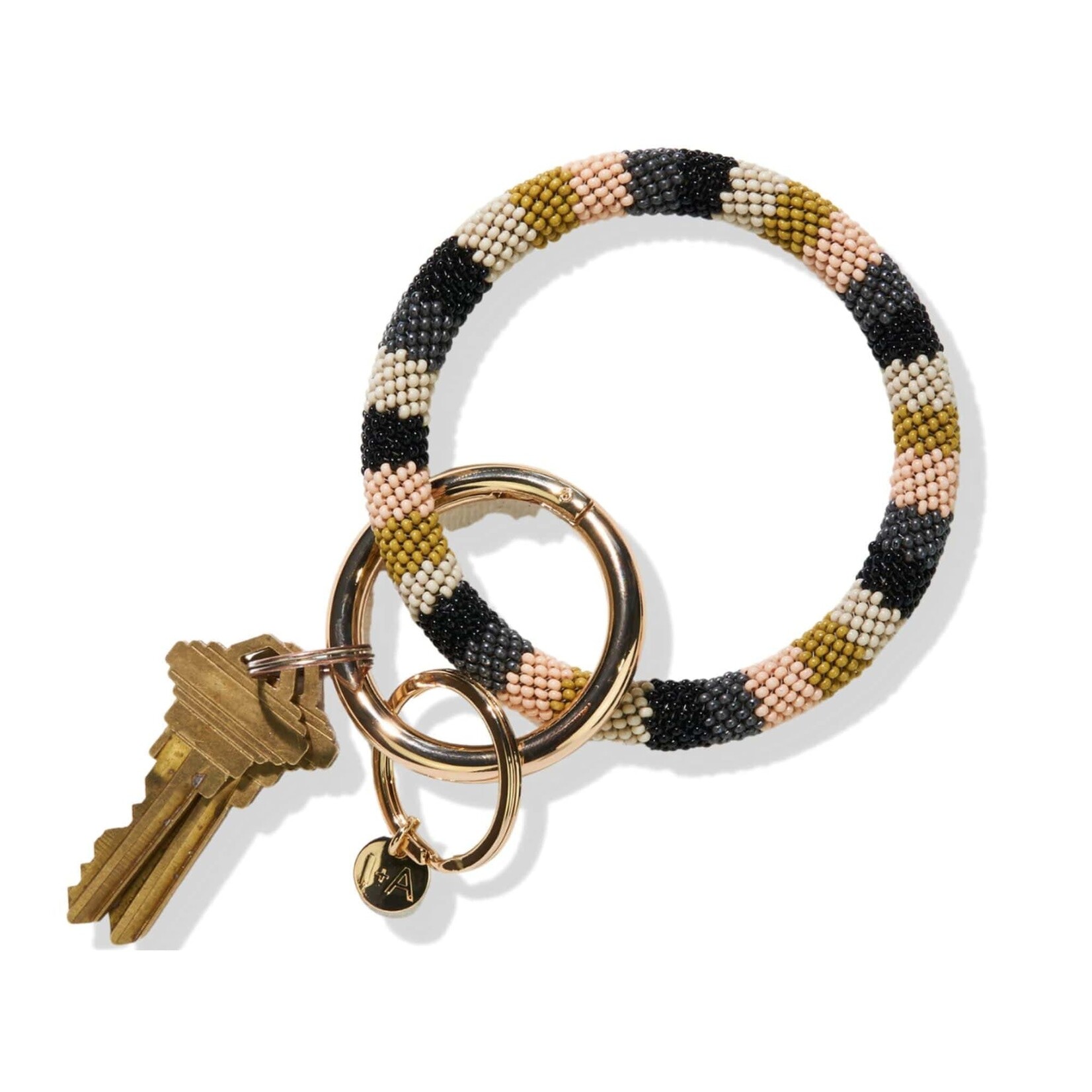 Ink + Alloy Bead Key Ring Multi,