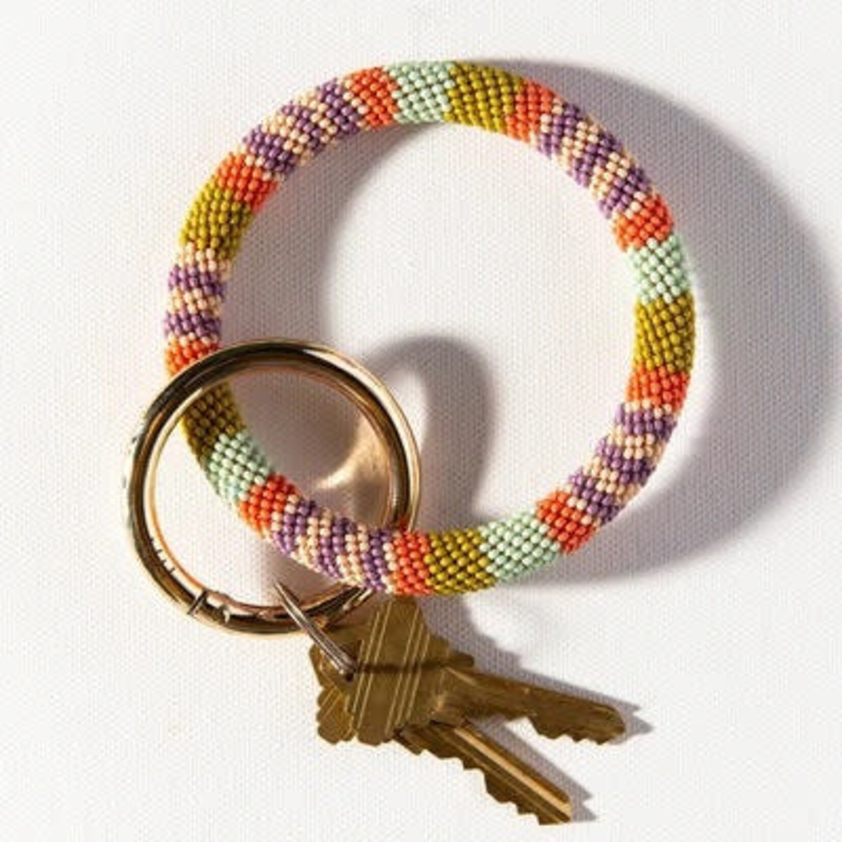 Ink + Alloy Bead Key Ring Multi,