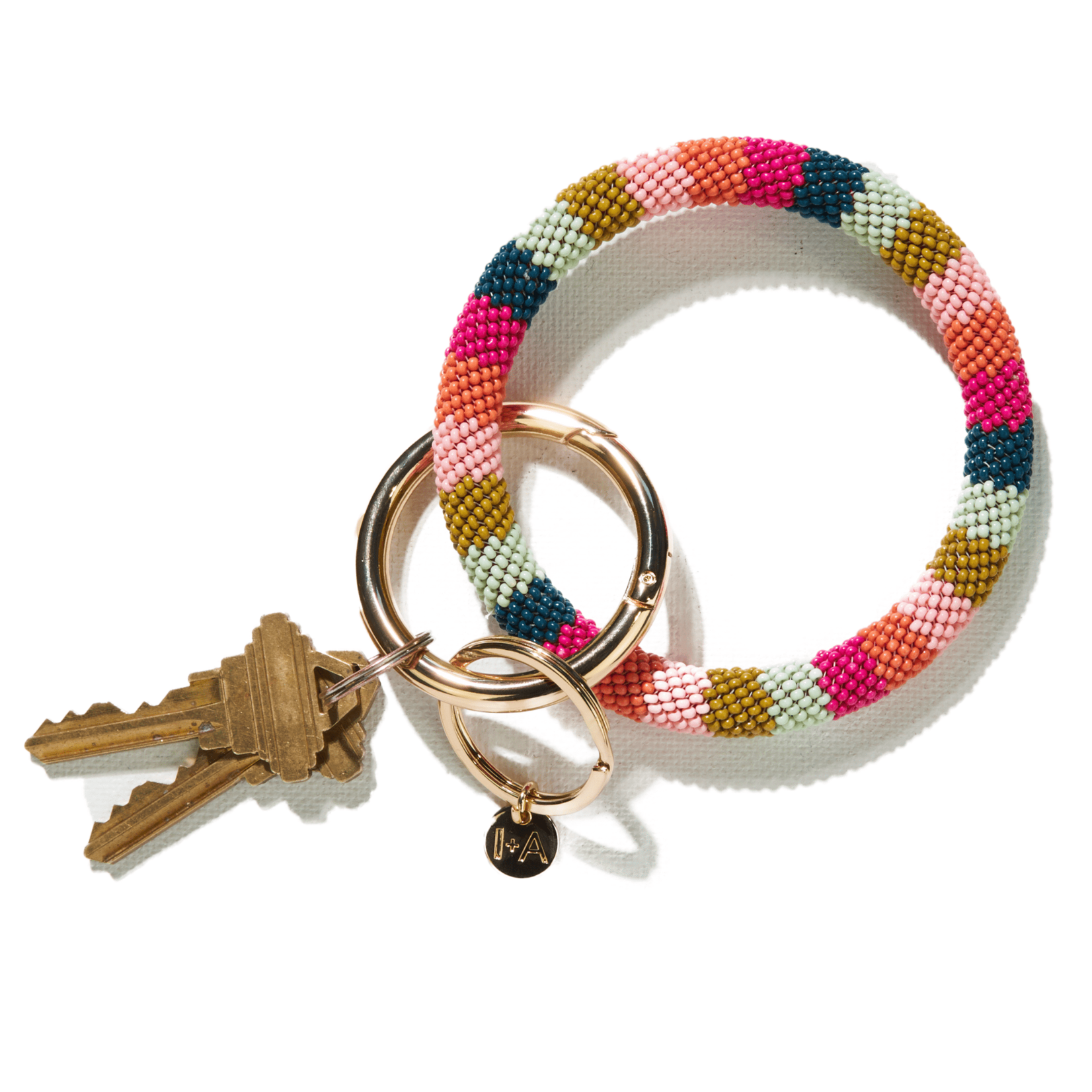 Ink + Alloy Bead Key Ring Multi,