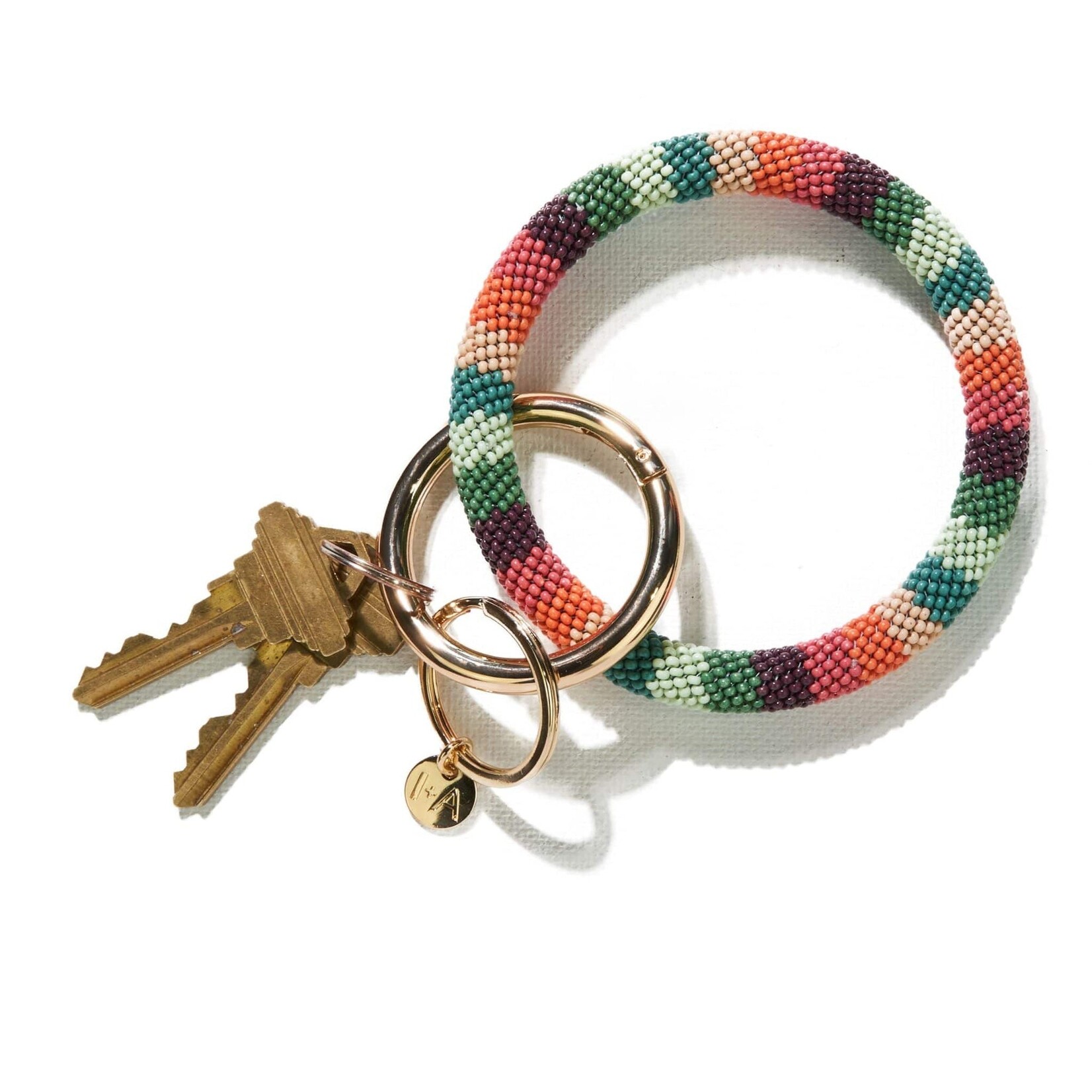 Ink + Alloy Bead Key Ring Multi,
