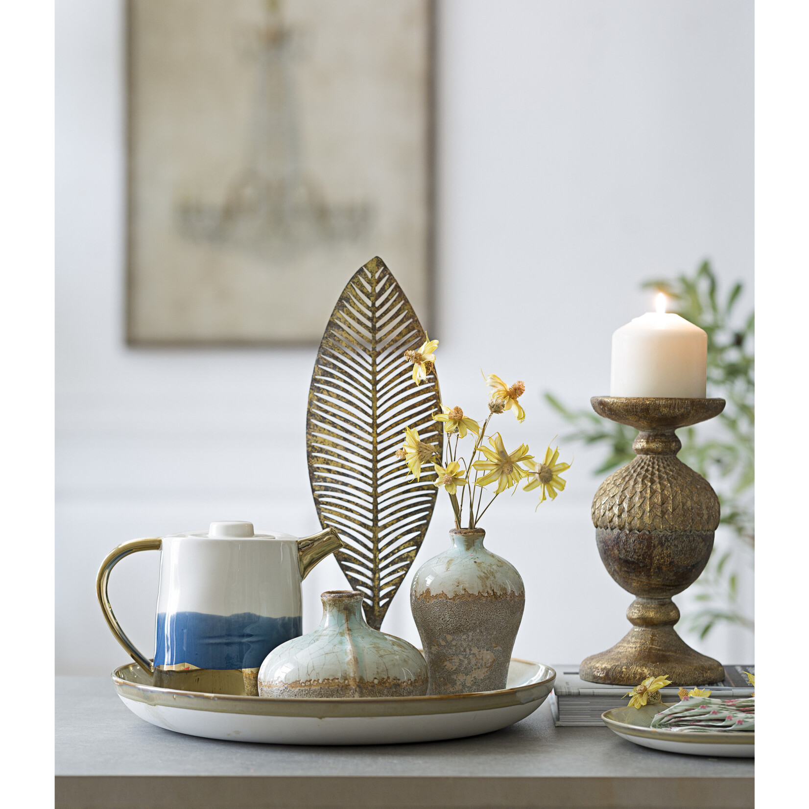 Distressed Terracotta Vase, Tall 6x3