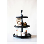 Decorative Wood 3-Tier Tray
