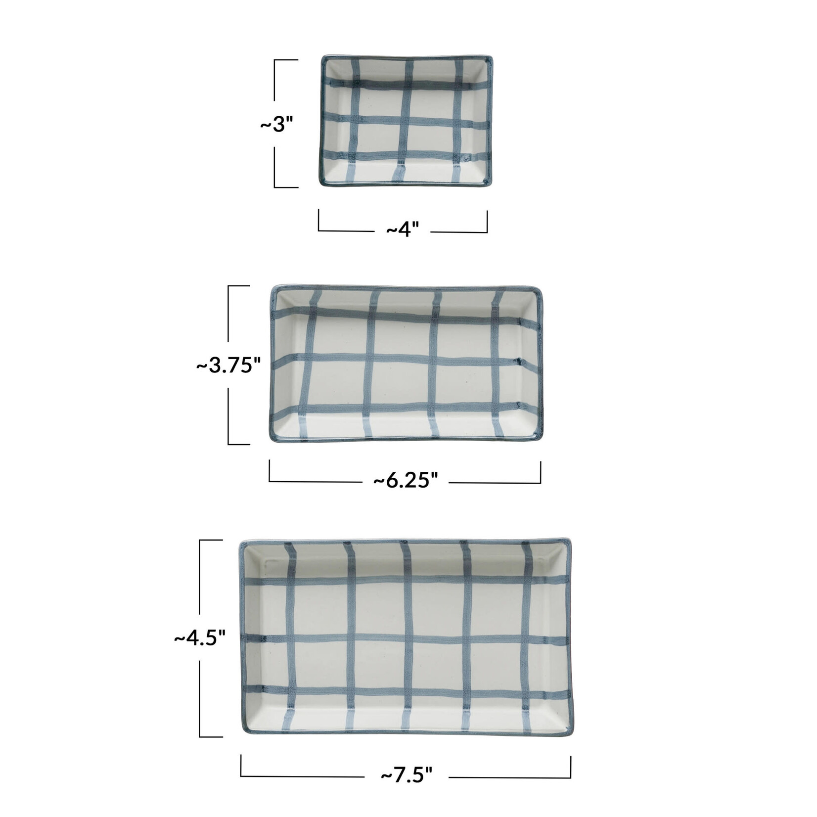 Stoneware Tray, Medium 3.75 x 6.25