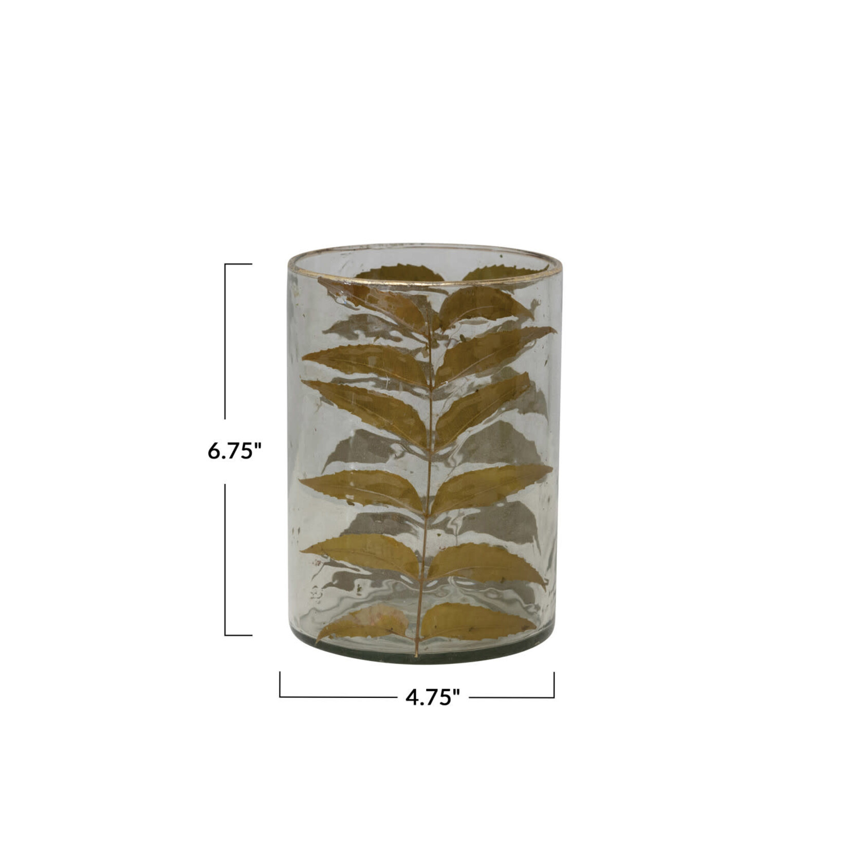 Glass Hurricane w/ Leaves
