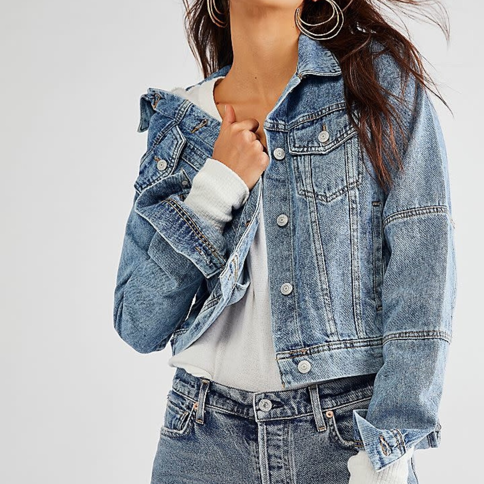 Free People Rumors Denim Jacket
