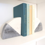 Colorblock Marble Bookends, Set of 2