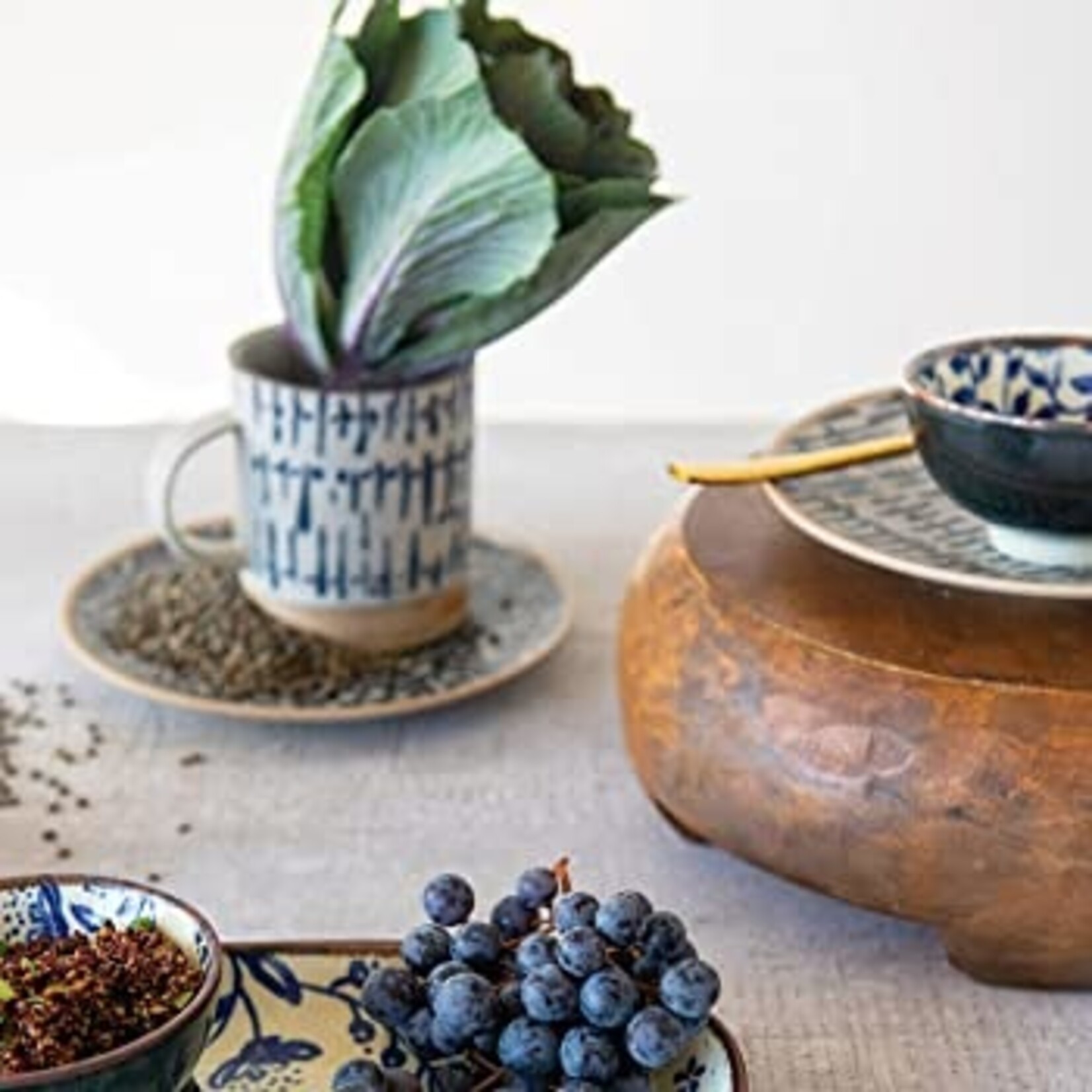 Hand-Stamped Stoneware Mug