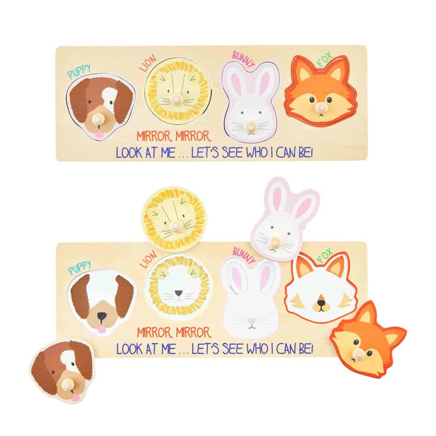 Mudpie Peek-a-boo Animal Mirror Puzzle