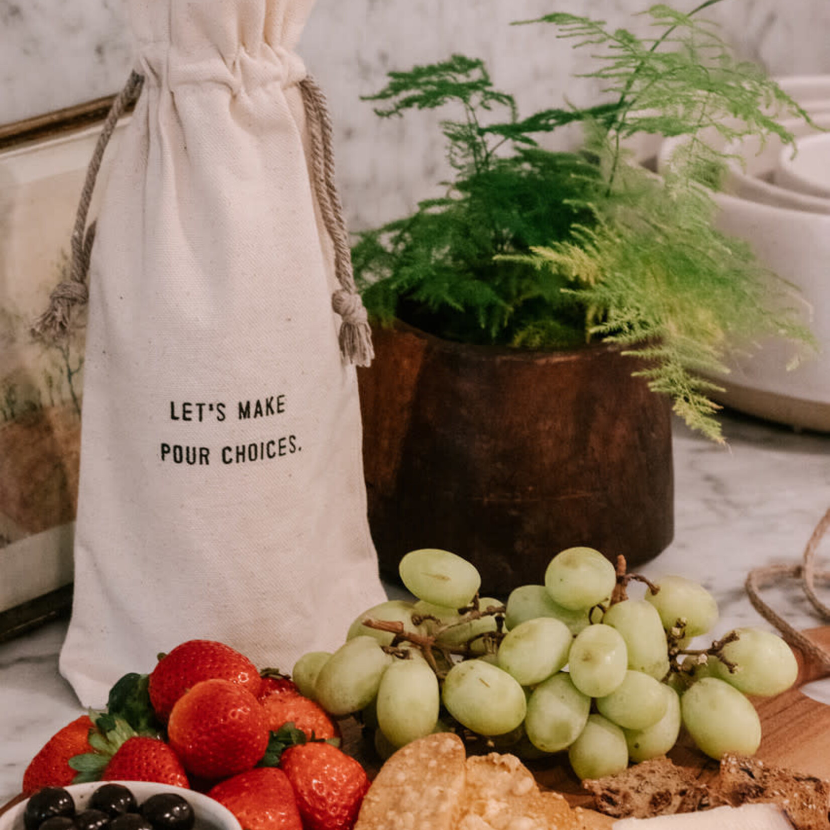 SugarBoo Canvas Wine Bag