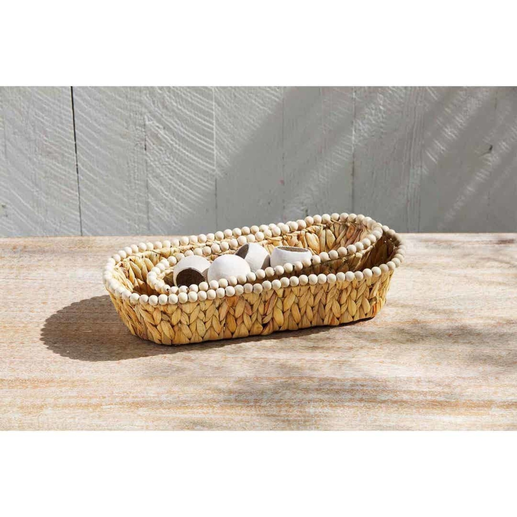 Mudpie Hyacinth Bread Basket, lg