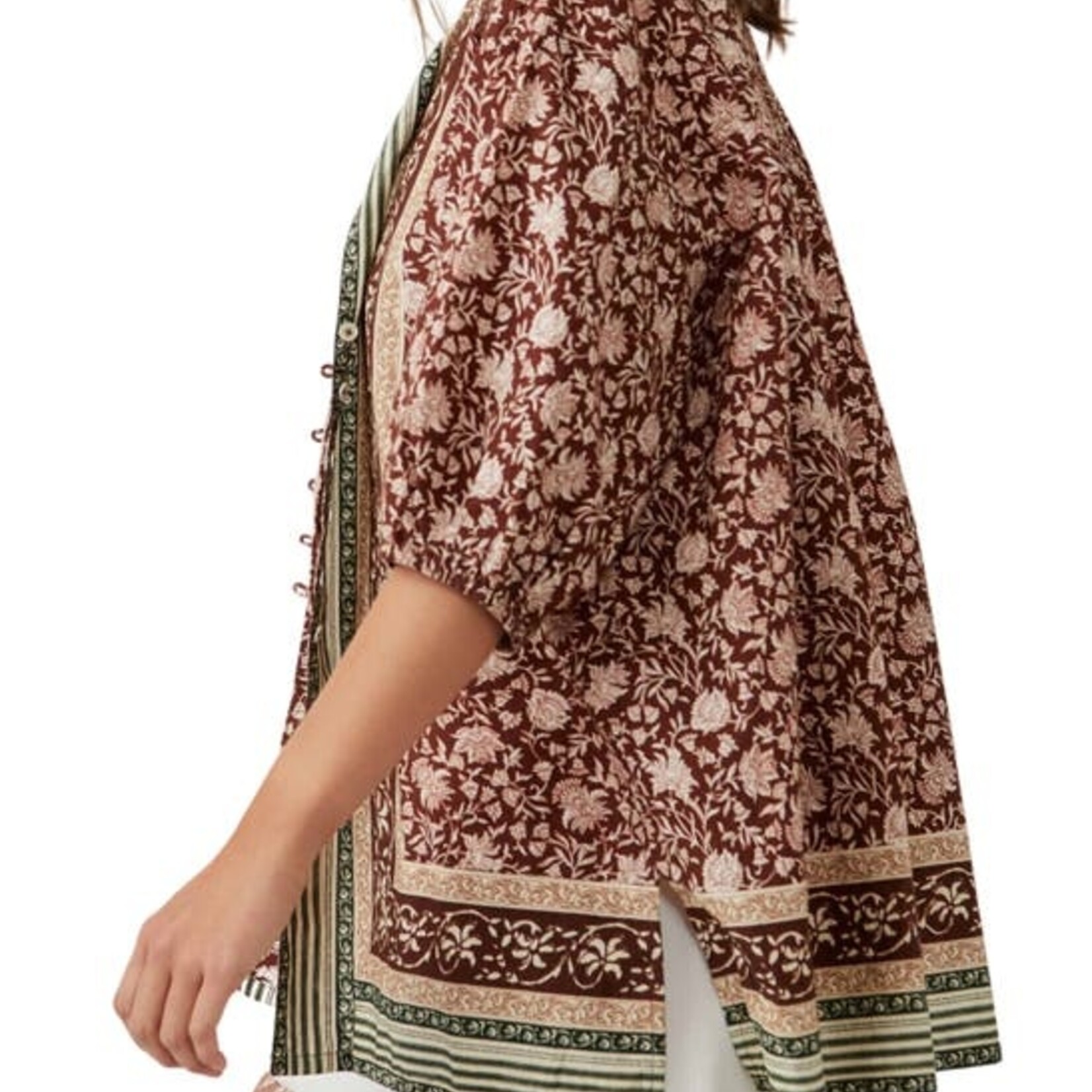 Free People Border Batik Top