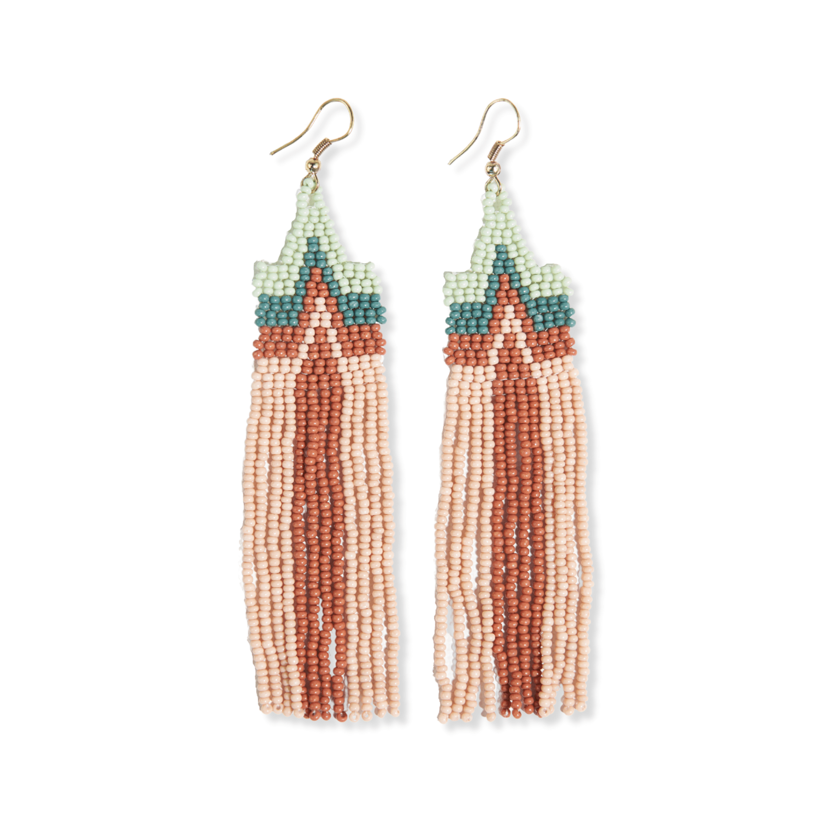 Ink + Alloy Peak Beaded Fringe Earrings