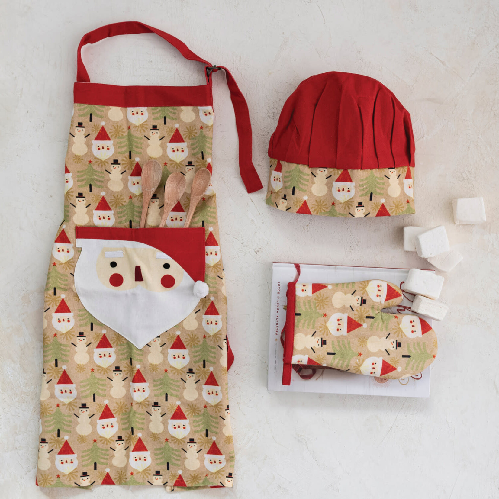 Child Apron, Chef Hat & Hot Mitt Set