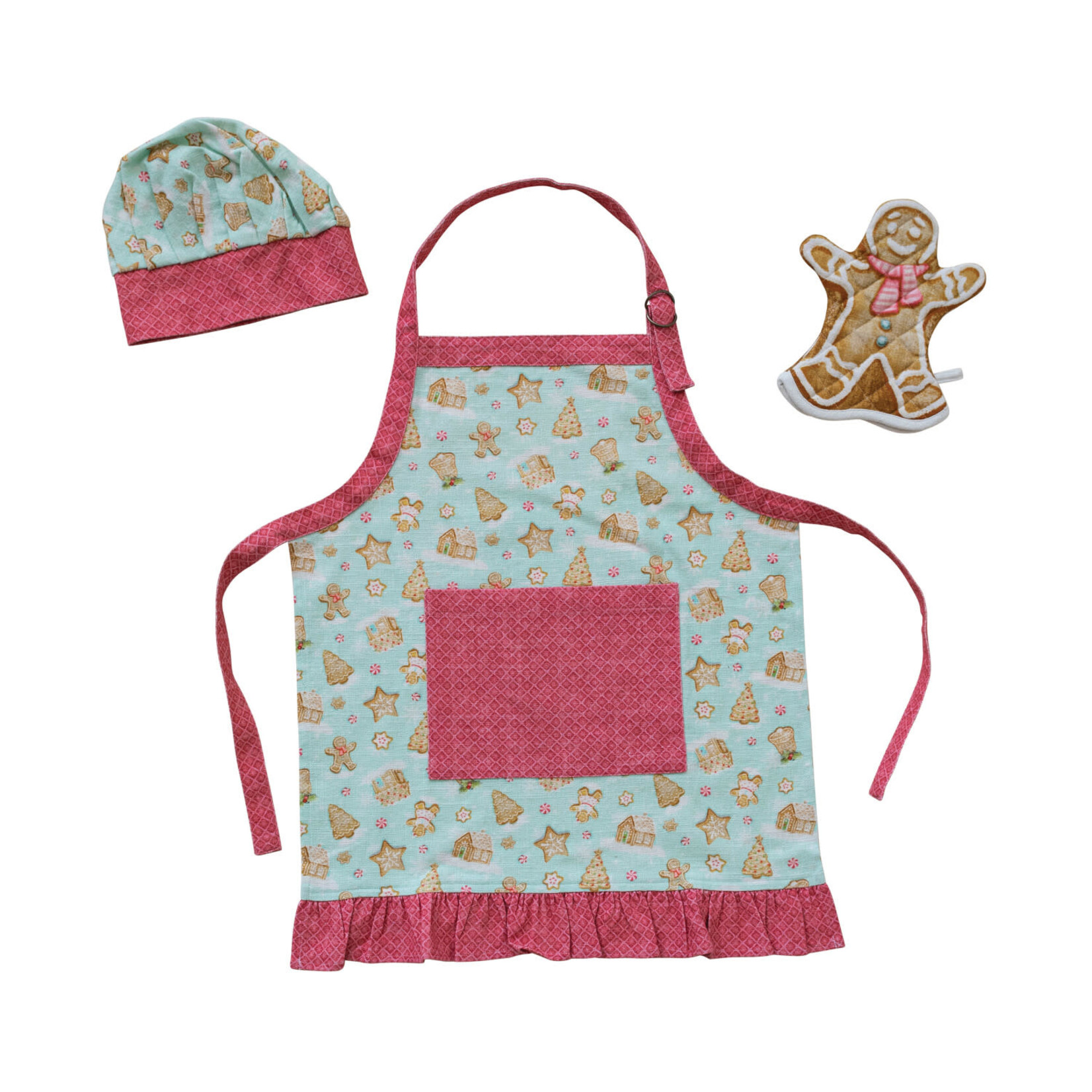 Child Apron, Chef Hat & Hot Mitt Set