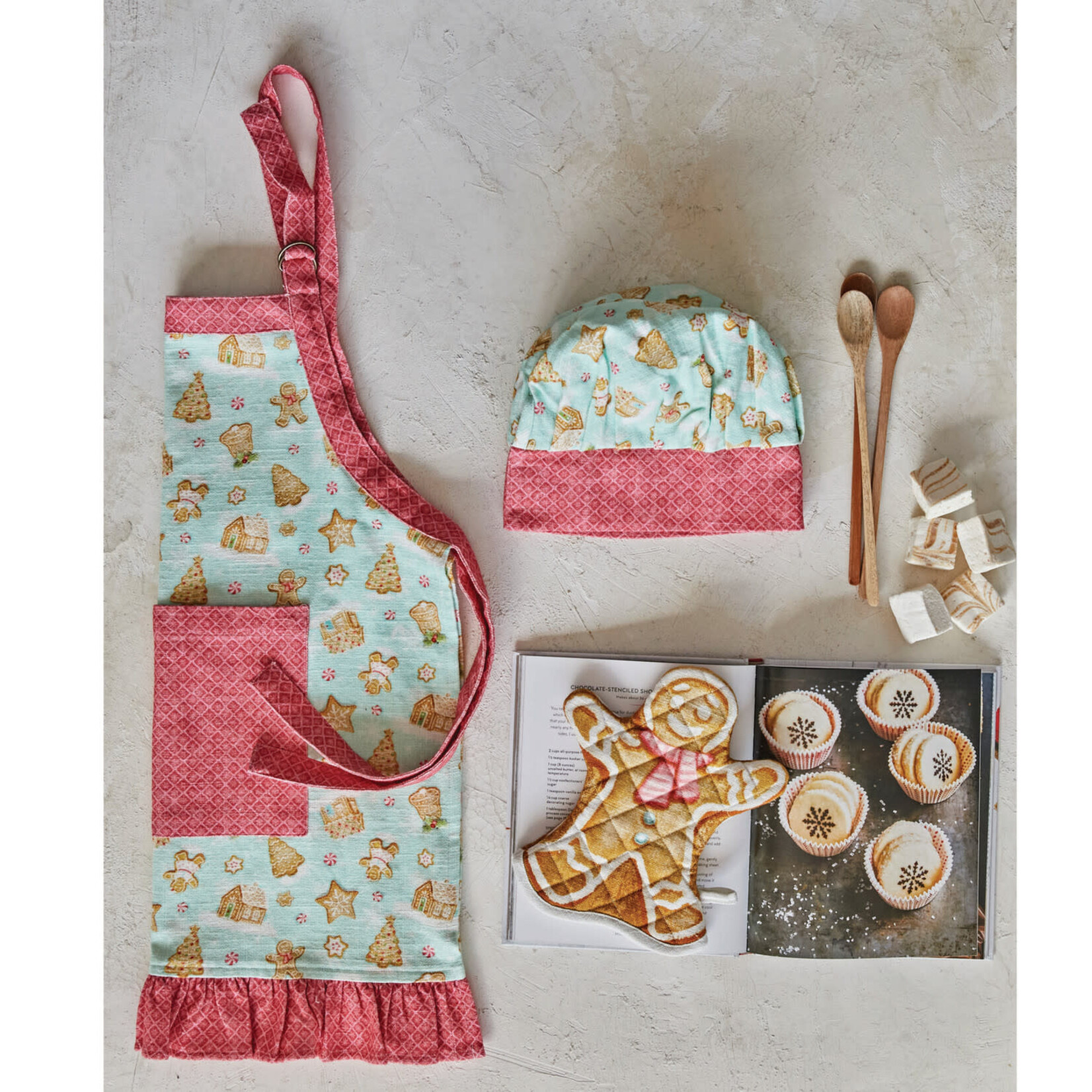 Child Apron, Chef Hat & Hot Mitt Set